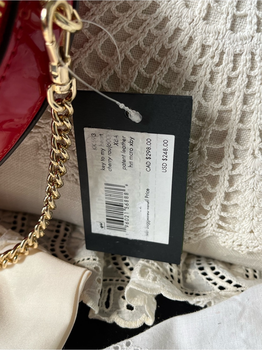 Kate Spade ♠️ Key To My Heart Bag, Retired Rare NWT ❤️🔑 - Picture 2 of 11